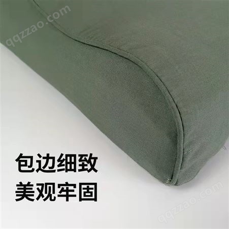 恒万服饰 宿舍学生用定型枕 绿色棉枕头 成人高低护颈枕头