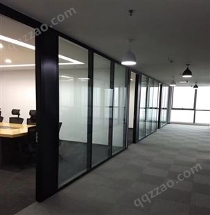 玻璃隔断办公室高隔断铝合金百叶窗成品双层玻璃屏风