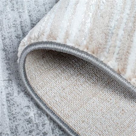 土耳其地毯轻奢别墅客厅茶几毯极简条纹卧室床边毯